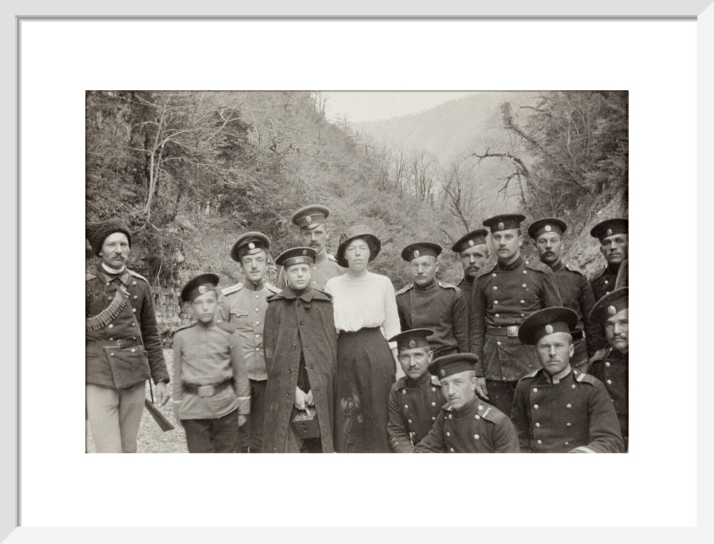 On Expedition to see a Landslip in the Mountains. art print medium white Art Print - Science Museum Shop