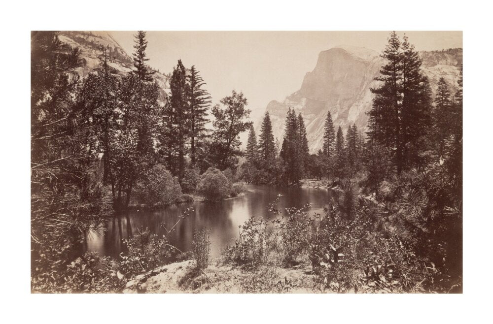 The Half Dome, Yosemite, California, USA, c 1850-1900. unstretched canvas extra large none Art Print - Science Museum Shop