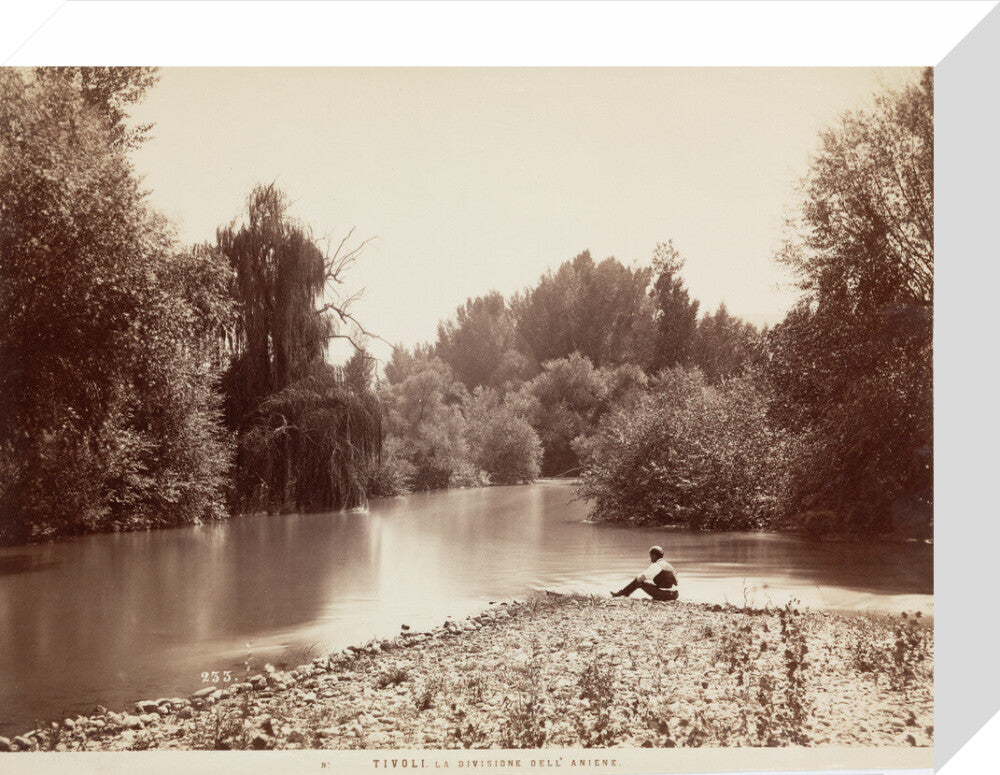 River Aniene, Tivoli, Italy, c 1850-1900. stretched canvas small none Art Print - Science Museum Shop