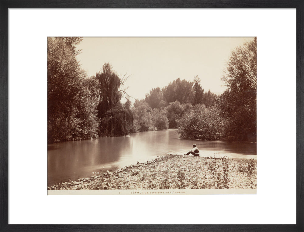 River Aniene, Tivoli, Italy, c 1850-1900. art print medium black Art Print - Science Museum Shop
