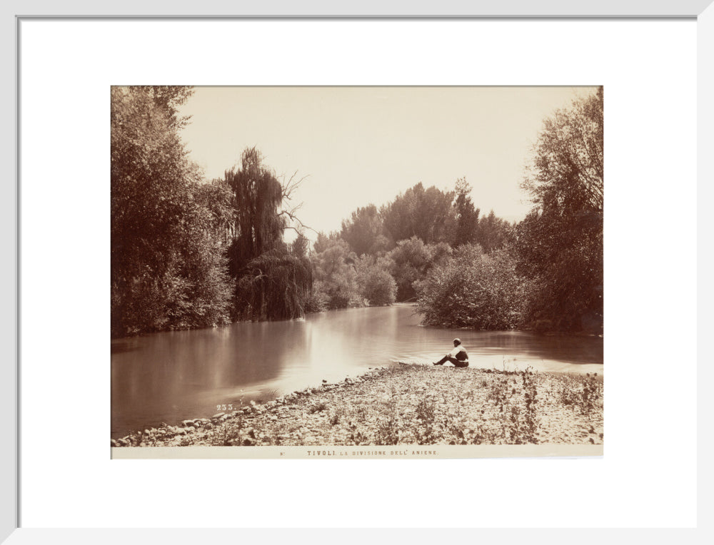 River Aniene, Tivoli, Italy, c 1850-1900. art print medium white Art Print - Science Museum Shop