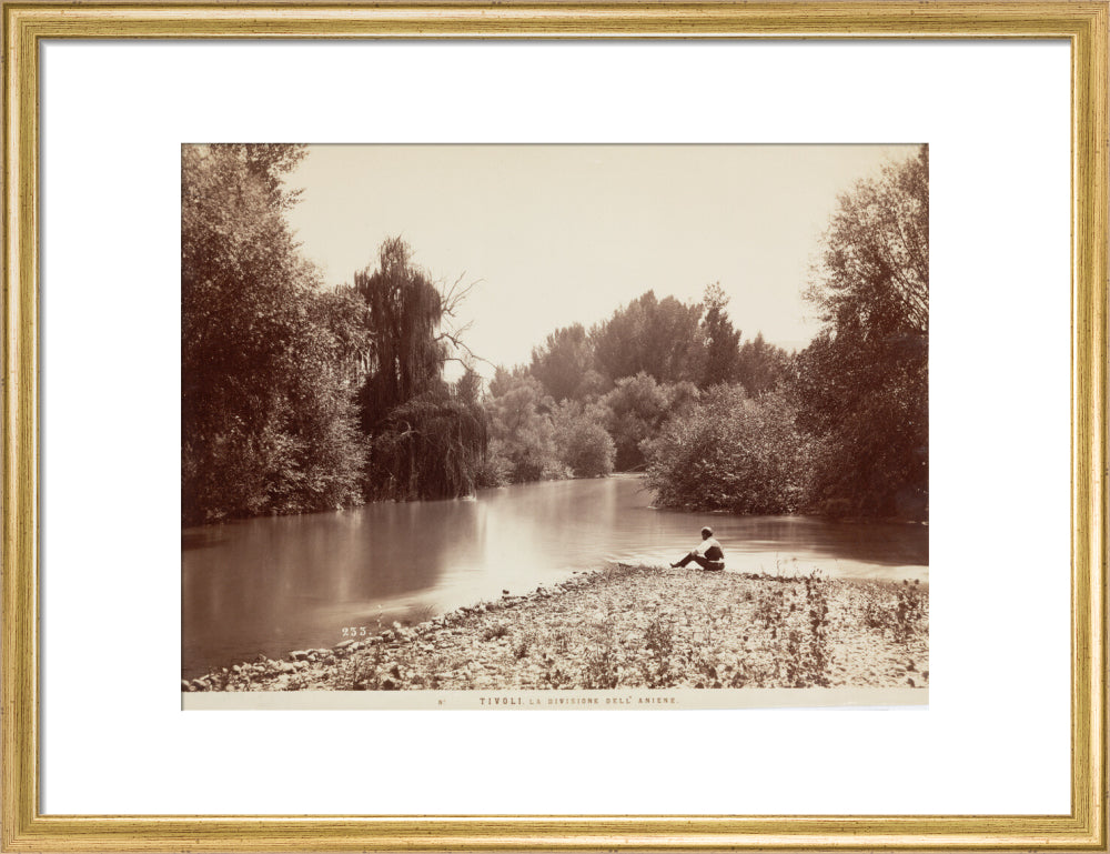 River Aniene, Tivoli, Italy, c 1850-1900. art print medium gold Art Print - Science Museum Shop