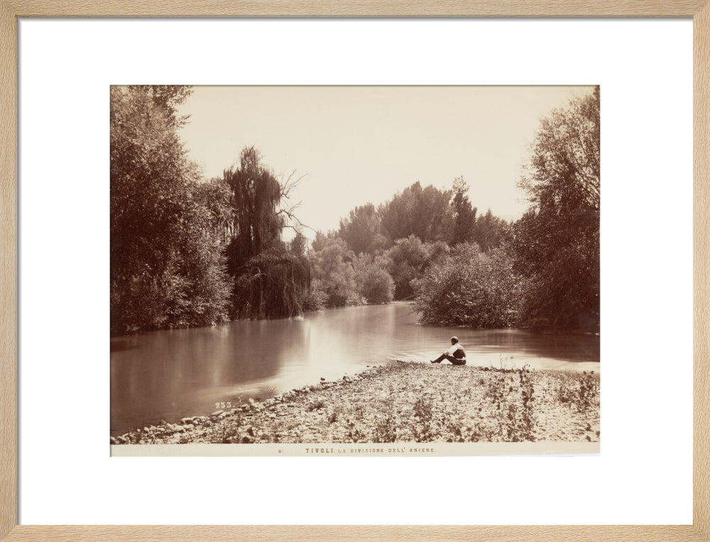 River Aniene, Tivoli, Italy, c 1850-1900. art print medium natural Art Print - Science Museum Shop