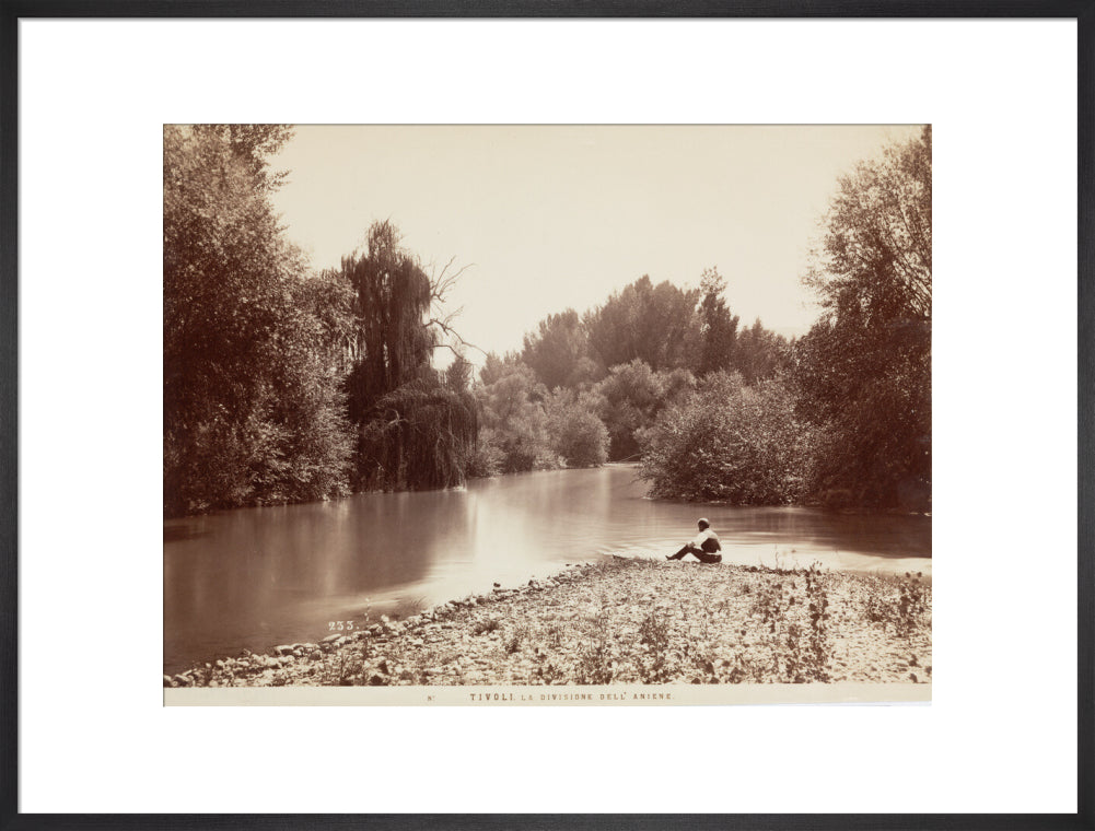River Aniene, Tivoli, Italy, c 1850-1900. art print extra large black Art Print - Science Museum Shop