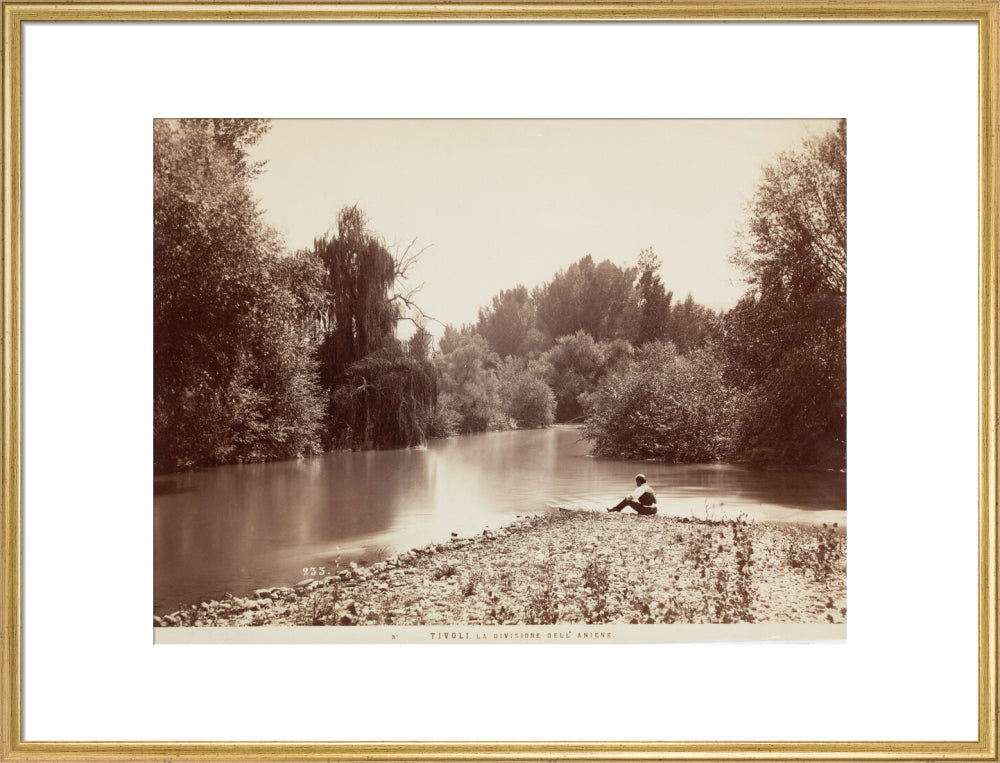 River Aniene, Tivoli, Italy, c 1850-1900. art print extra large gold Art Print - Science Museum Shop