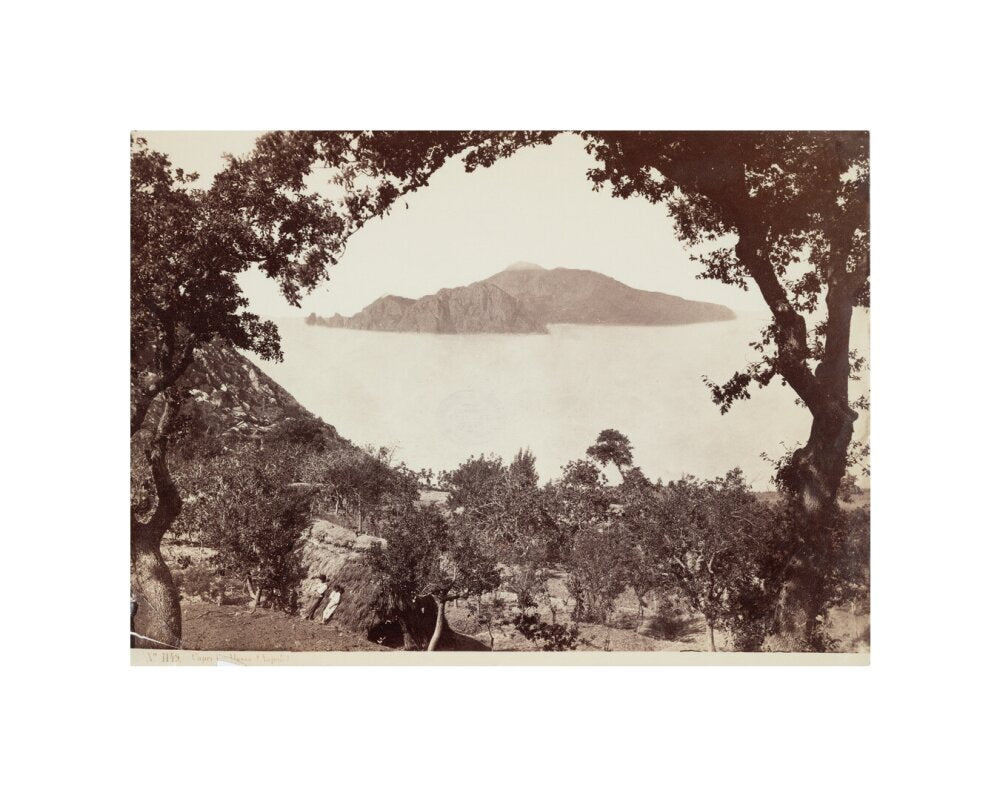 The island of Capri from Massa, Italy, c 1850-1900. unstretched canvas small none Art Print - Science Museum Shop