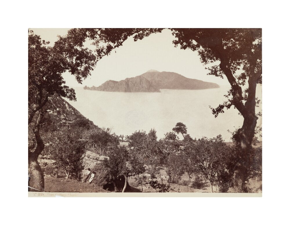The island of Capri from Massa, Italy, c 1850-1900. unstretched canvas medium none Art Print - Science Museum Shop