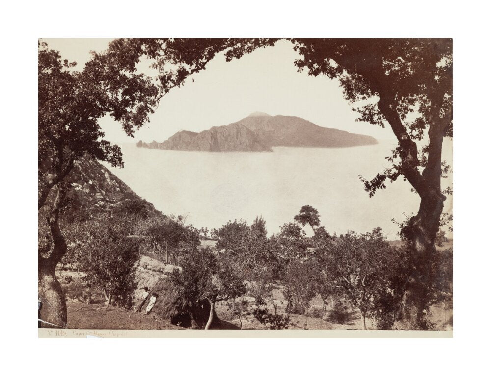 The island of Capri from Massa, Italy, c 1850-1900. unstretched canvas large none Art Print - Science Museum Shop