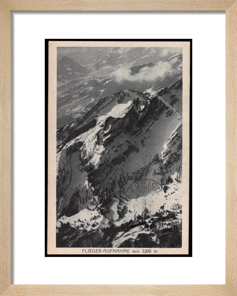 Postcard for the Flieger-Aufnahme at 3200m, 1927. art print extra small natural Art Print - Science Museum Shop