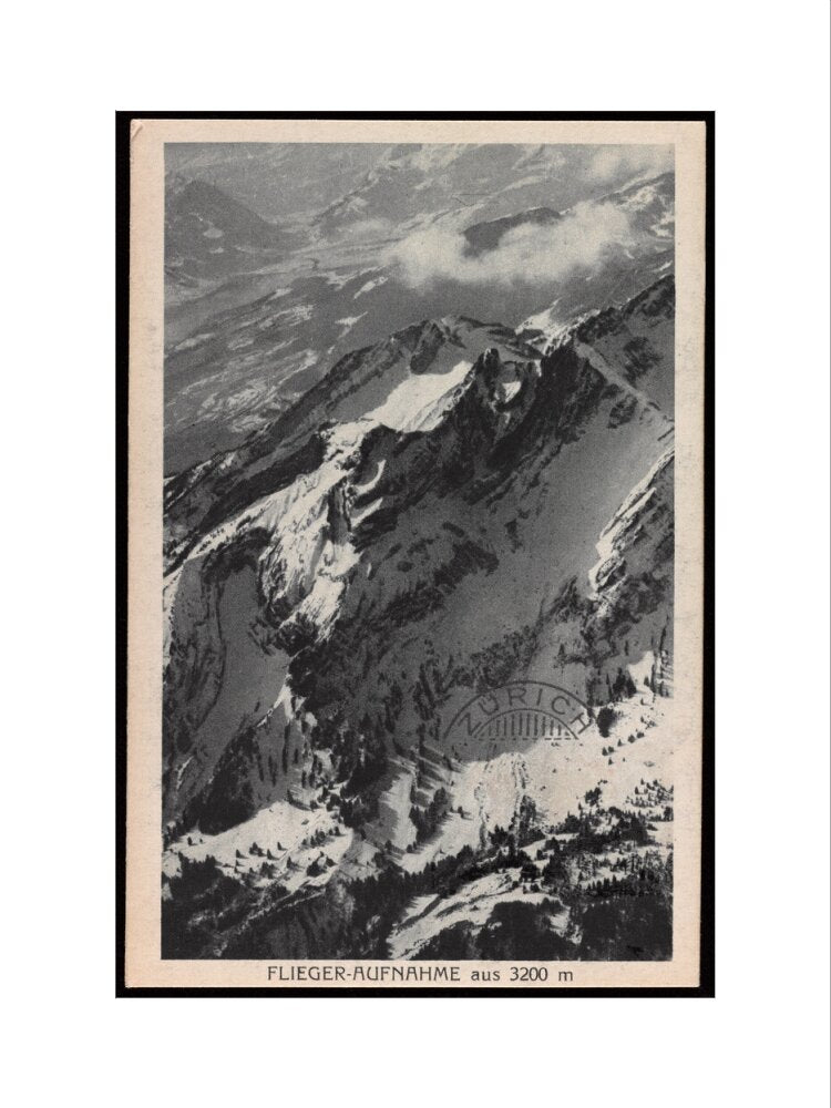 Postcard for the Flieger-Aufnahme at 3200m, 1927. art print small none Art Print - Science Museum Shop