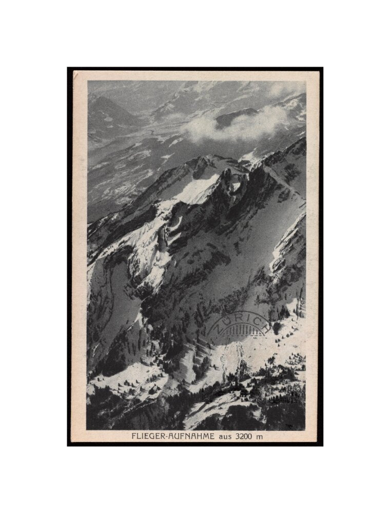 Postcard for the Flieger-Aufnahme at 3200m, 1927. unstretched canvas small none Art Print - Science Museum Shop