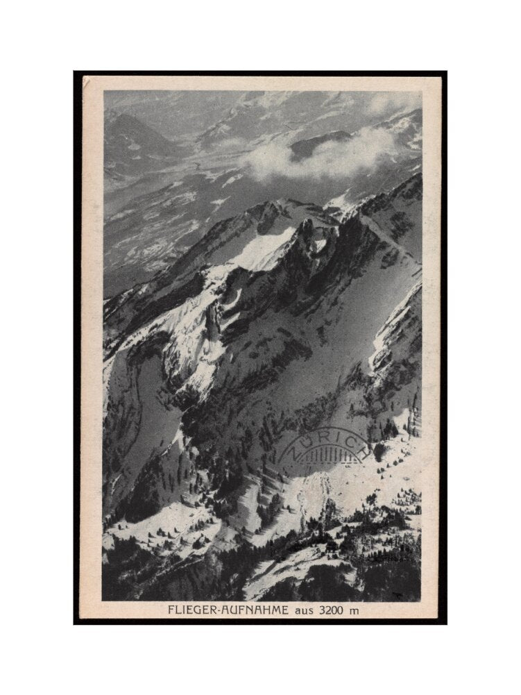 Postcard for the Flieger-Aufnahme at 3200m, 1927. art print medium none Art Print - Science Museum Shop