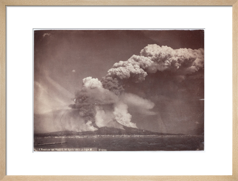 Eruption of Vesuvius, Italy, 4.30 pm, 26 April, 1872. art print medium natural Art Print - Science Museum Shop