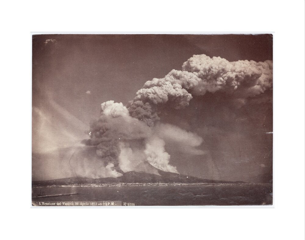 Eruption of Vesuvius, Italy, 4.30 pm, 26 April, 1872. art print extra small none Art Print - Science Museum Shop