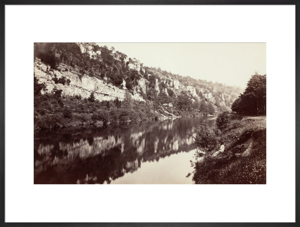 The River Wye, near Chepstow, Monmouthshire, Wales, c 1850-1900. art print extra large black Art Print - Science Museum Shop