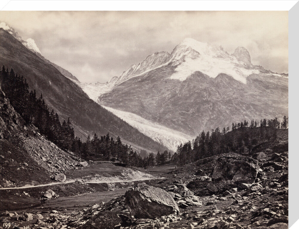 Mountain peaks, United States of America, c 1850-1900. stretched canvas large none Art Print - Science Museum Shop