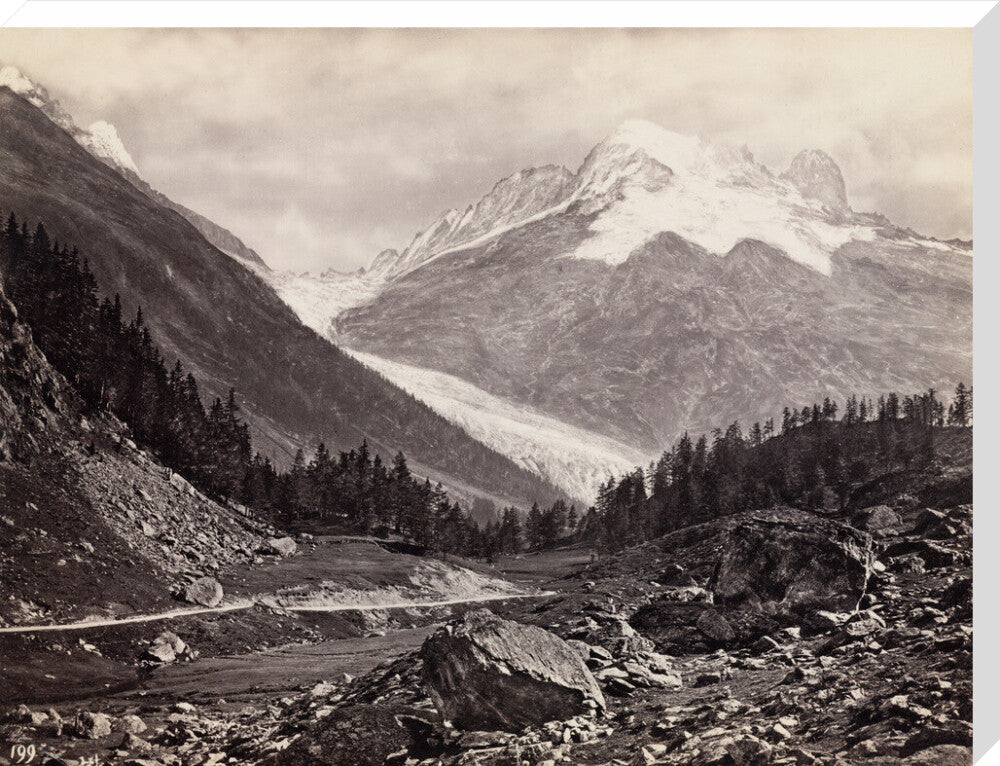 Mountain peaks, United States of America, c 1850-1900. stretched canvas extra large none Art Print - Science Museum Shop