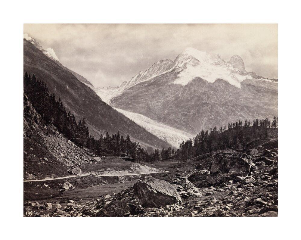 Mountain peaks, United States of America, c 1850-1900. unstretched canvas large none Art Print - Science Museum Shop