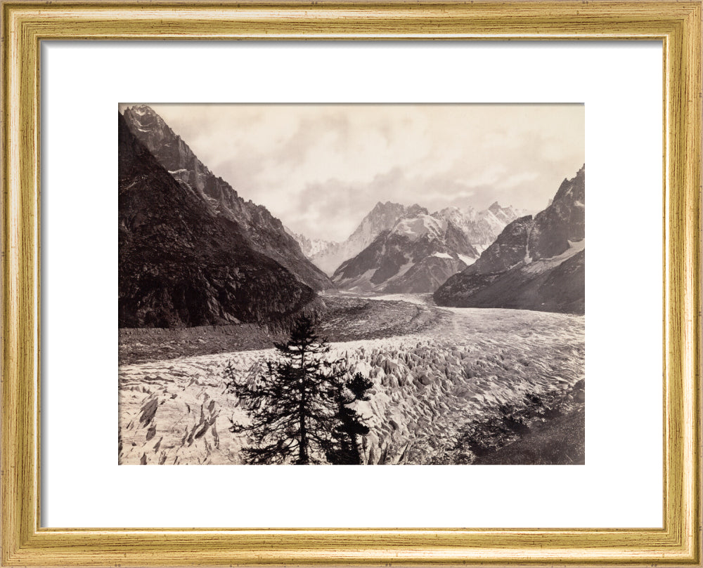Mer de Glace, near Chamonix, Mont Blanc, France, c 1850-1900. art print extra small gold Art Print - Science Museum Shop