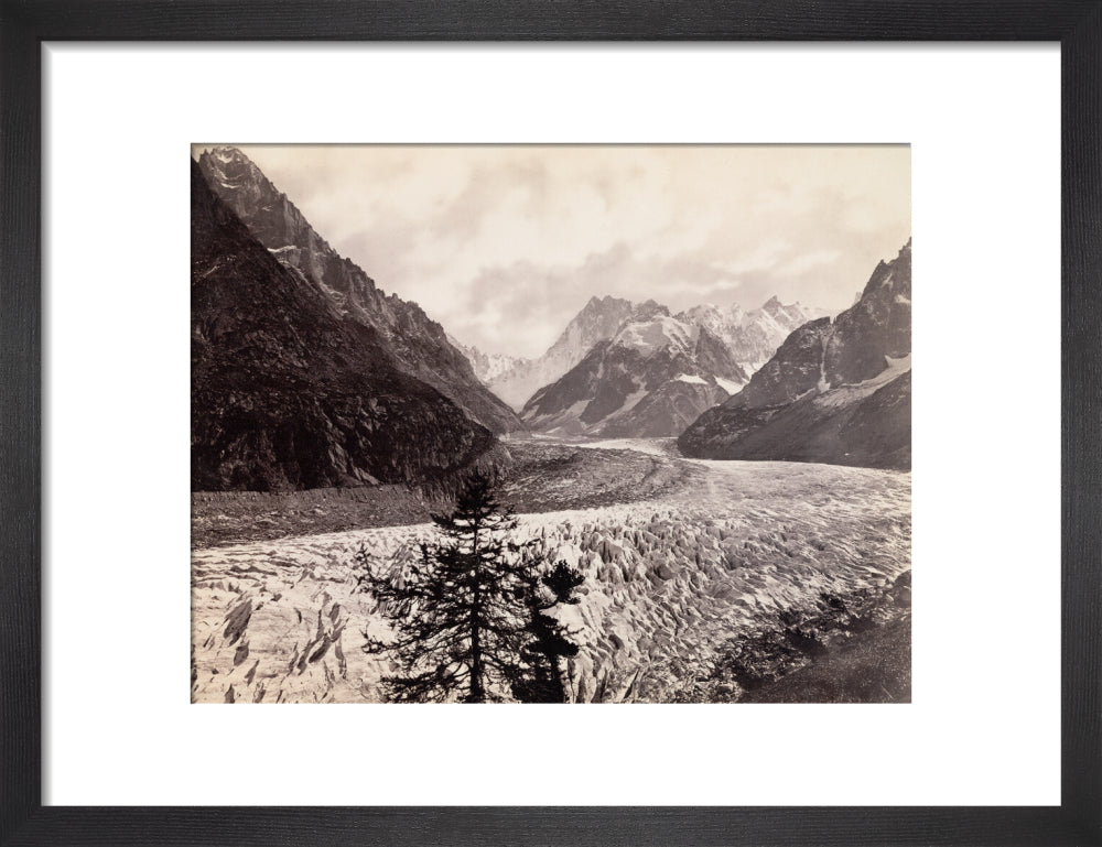 Mer de Glace, near Chamonix, Mont Blanc, France, c 1850-1900. art print small black Art Print - Science Museum Shop