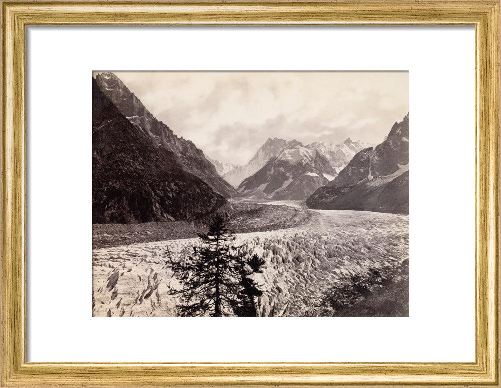 Mer de Glace, near Chamonix, Mont Blanc, France, c 1850-1900. art print small gold Art Print - Science Museum Shop
