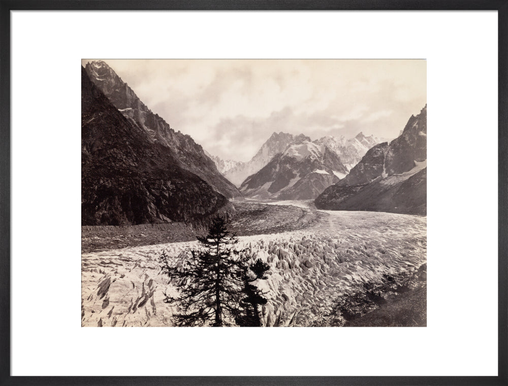 Mer de Glace, near Chamonix, Mont Blanc, France, c 1850-1900. art print large black Art Print - Science Museum Shop