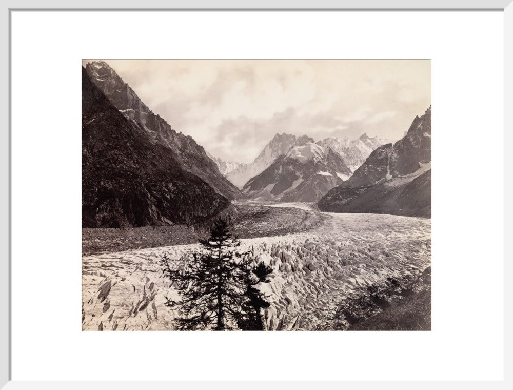 Mer de Glace, near Chamonix, Mont Blanc, France, c 1850-1900. art print large white Art Print - Science Museum Shop
