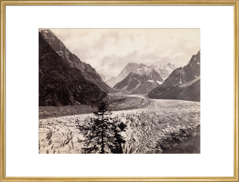 Mer de Glace, near Chamonix, Mont Blanc, France, c 1850-1900. art print extra large gold Art Print - Science Museum Shop