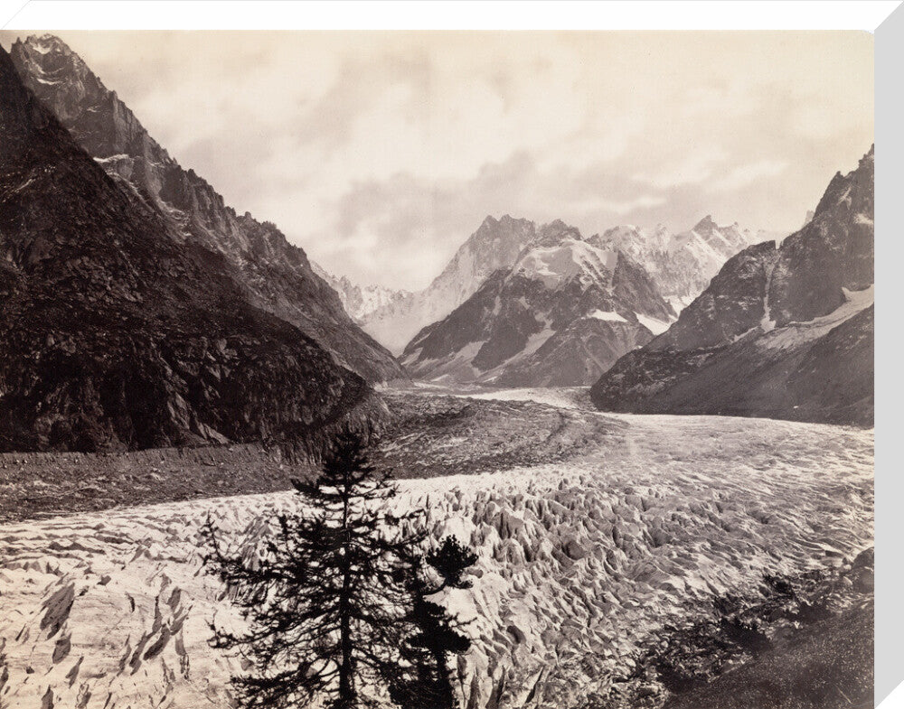 Mer de Glace, near Chamonix, Mont Blanc, France, c 1850-1900. stretched canvas large none Art Print - Science Museum Shop