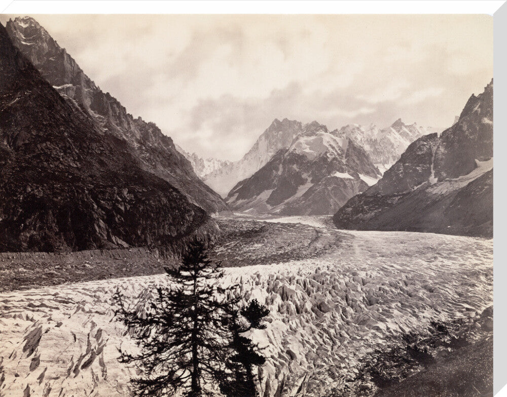Mer de Glace, near Chamonix, Mont Blanc, France, c 1850-1900. stretched canvas extra large none Art Print - Science Museum Shop