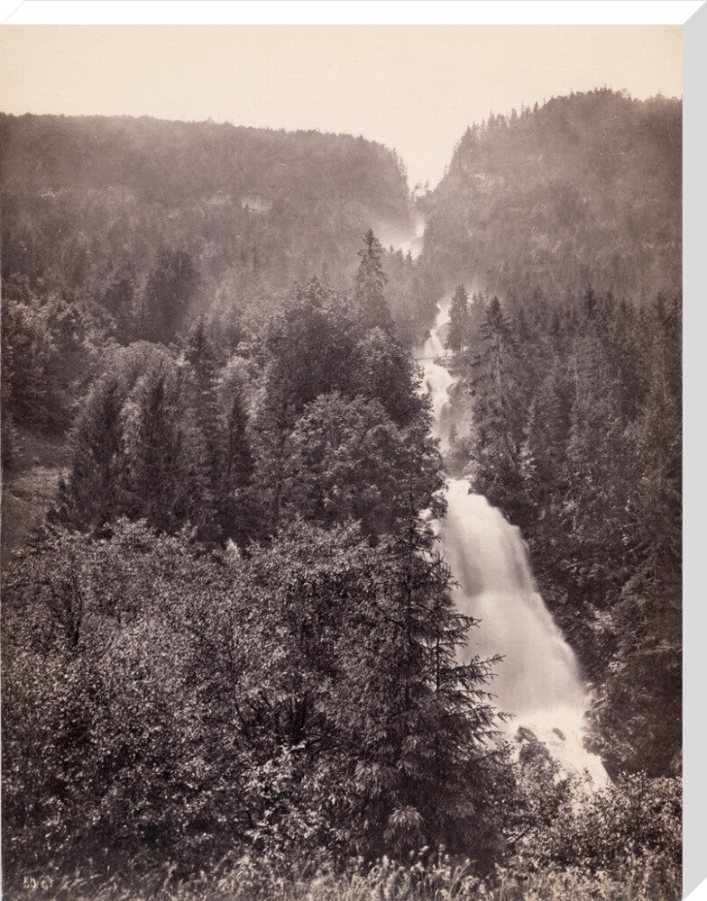 Giessbach Falls near Lake Brienz, Switzerland, c 1850-1900. stretched canvas extra large none Art Print - Science Museum Shop