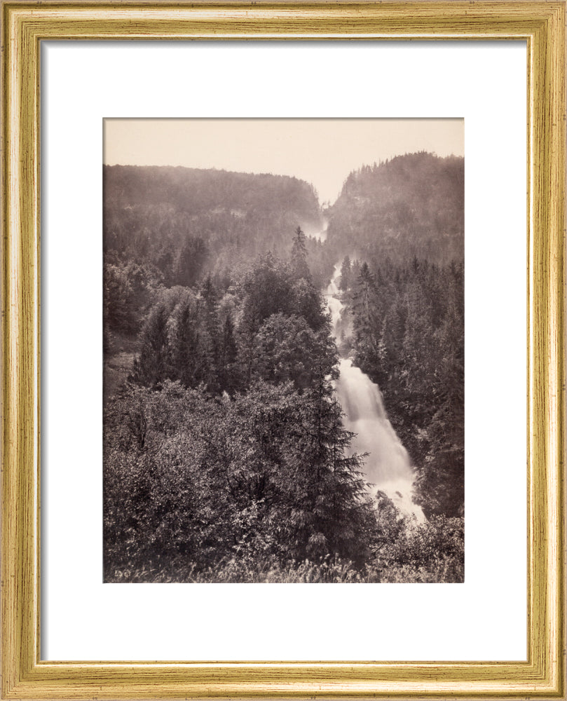 Giessbach Falls near Lake Brienz, Switzerland, c 1850-1900. art print extra small gold Art Print - Science Museum Shop