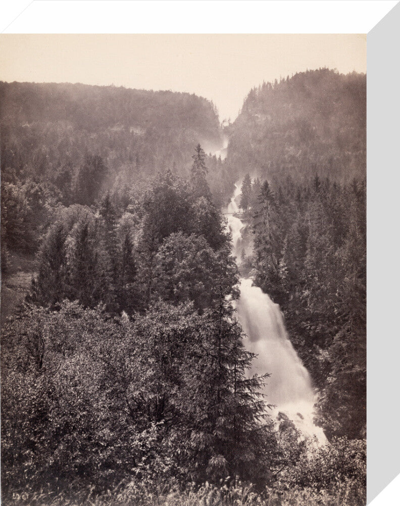 Giessbach Falls near Lake Brienz, Switzerland, c 1850-1900. stretched canvas small none Art Print - Science Museum Shop