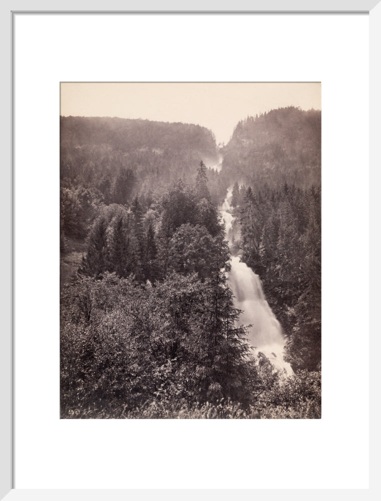 Giessbach Falls near Lake Brienz, Switzerland, c 1850-1900. art print medium white Art Print - Science Museum Shop