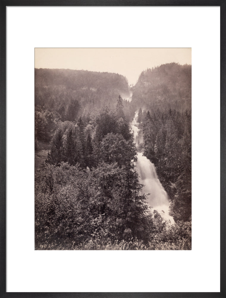 Giessbach Falls near Lake Brienz, Switzerland, c 1850-1900. art print large black Art Print - Science Museum Shop