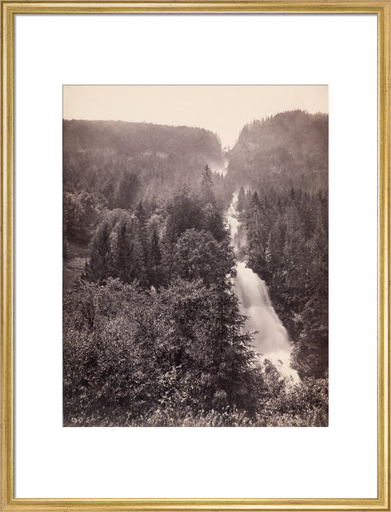 Giessbach Falls near Lake Brienz, Switzerland, c 1850-1900. art print large gold Art Print - Science Museum Shop