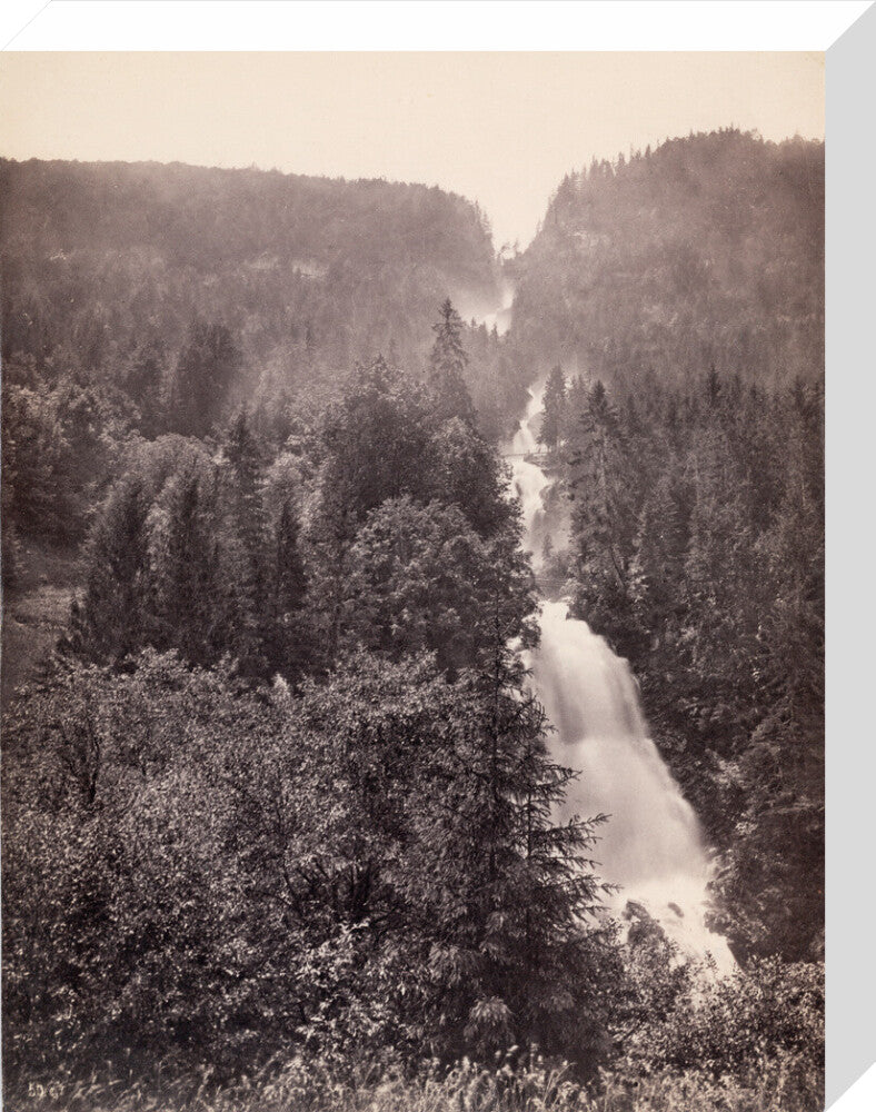 Giessbach Falls near Lake Brienz, Switzerland, c 1850-1900. stretched canvas medium none Art Print - Science Museum Shop