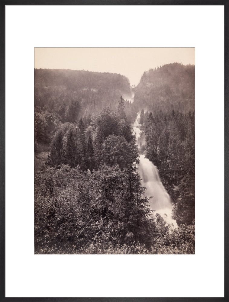 Giessbach Falls near Lake Brienz, Switzerland, c 1850-1900. art print extra large black Art Print - Science Museum Shop