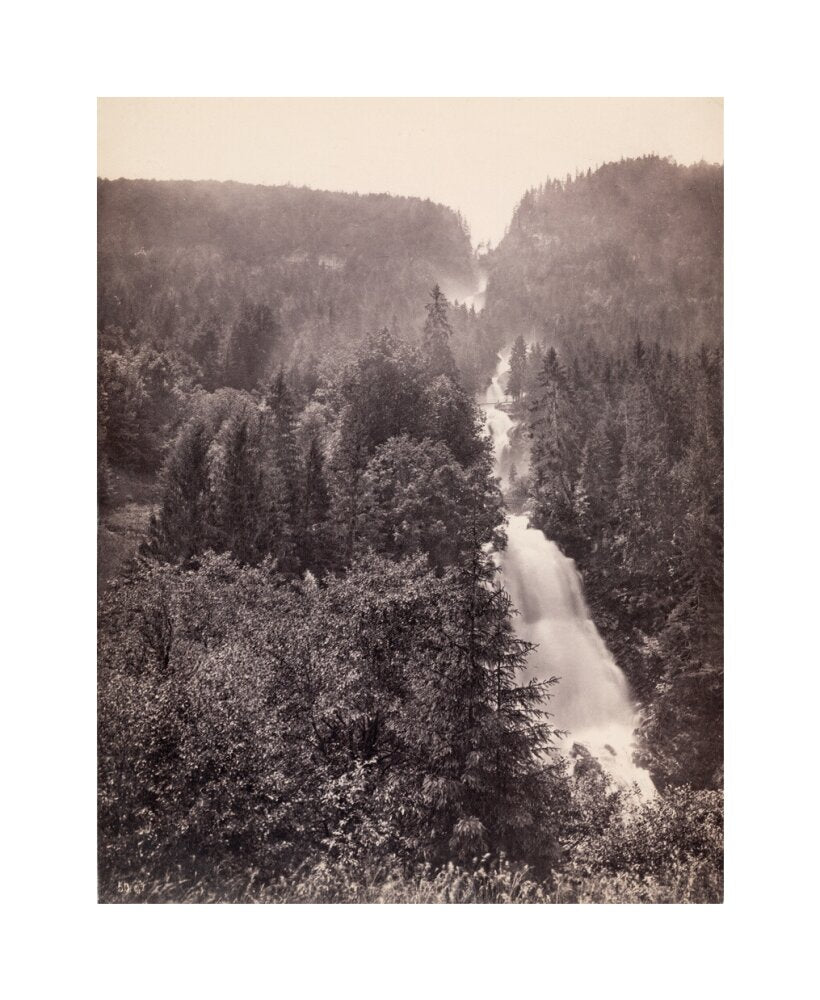 Giessbach Falls near Lake Brienz, Switzerland, c 1850-1900. unstretched canvas medium none Art Print - Science Museum Shop