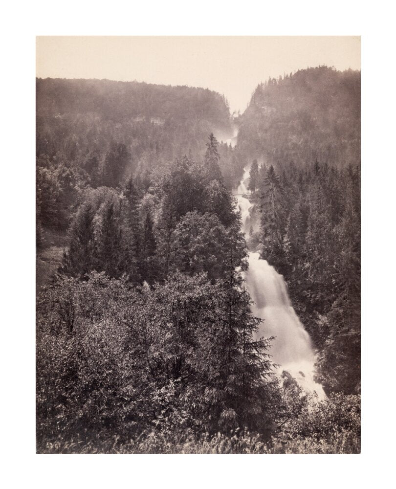 Giessbach Falls near Lake Brienz, Switzerland, c 1850-1900. unstretched canvas large none Art Print - Science Museum Shop