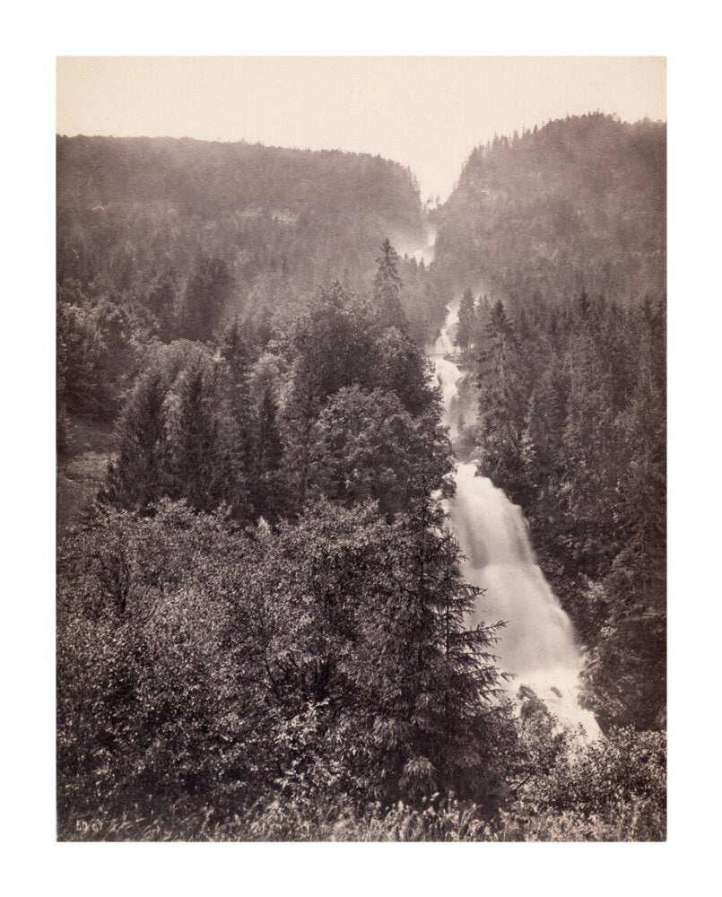 Giessbach Falls near Lake Brienz, Switzerland, c 1850-1900. unstretched canvas extra large none Art Print - Science Museum Shop