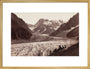 Walkers resting beside a glacier, French Alps, c 1870s. art print large gold Art Print - Science Museum Shop