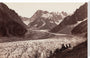 Walkers resting beside a glacier, French Alps, c 1870s. stretched canvas extra large none Art Print - Science Museum Shop