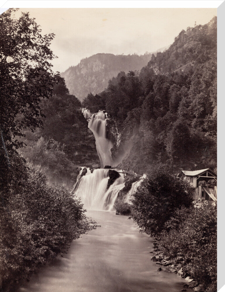 Reichenbach Falls, Switzerland, c 1850-1900. stretched canvas extra large none Art Print - Science Museum Shop