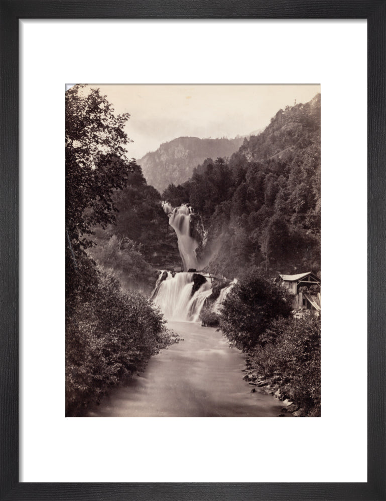 Reichenbach Falls, Switzerland, c 1850-1900. art print small black Art Print - Science Museum Shop