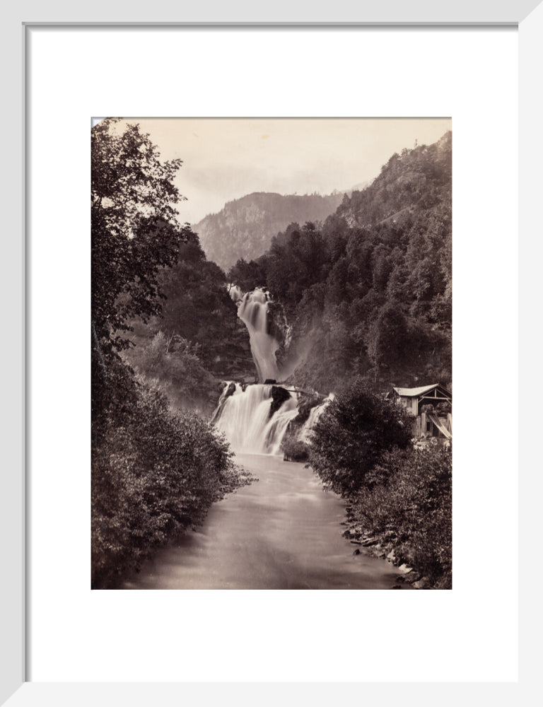 Reichenbach Falls, Switzerland, c 1850-1900. art print small white Art Print - Science Museum Shop