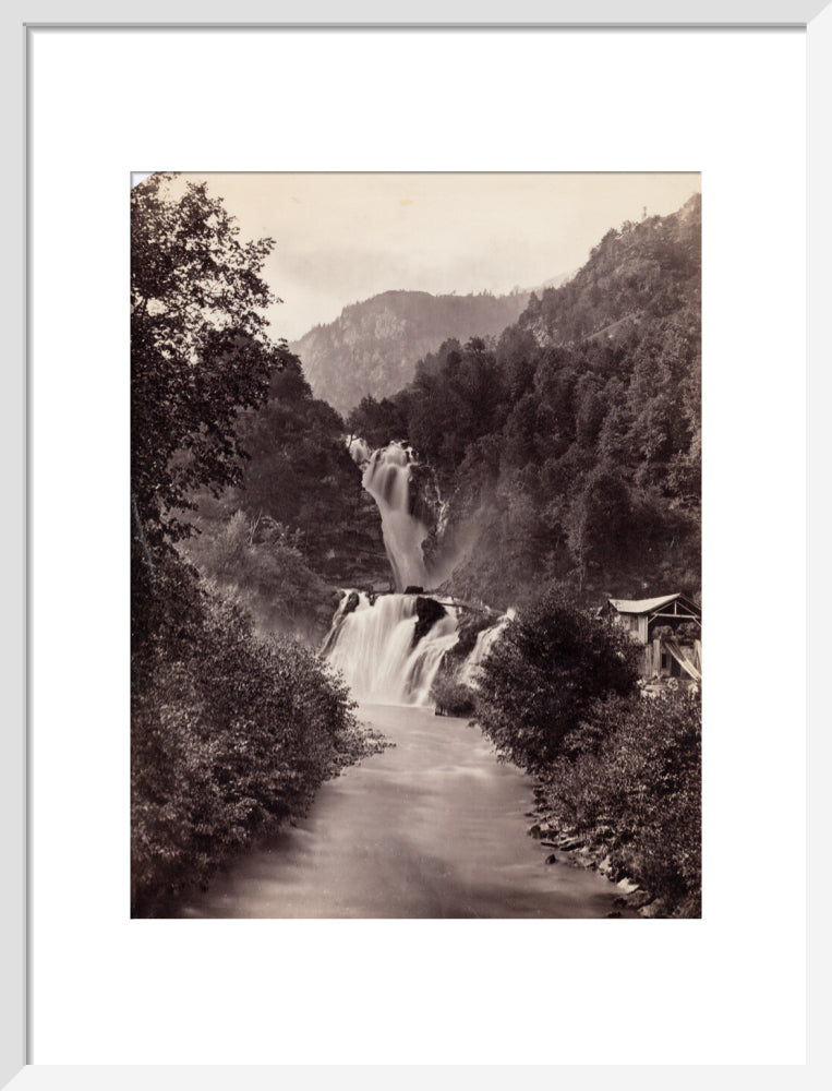 Reichenbach Falls, Switzerland, c 1850-1900. art print medium white Art Print - Science Museum Shop