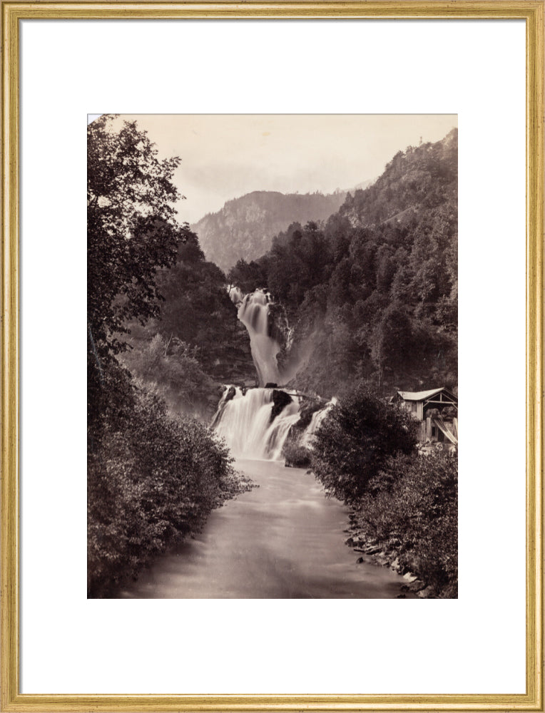 Reichenbach Falls, Switzerland, c 1850-1900. art print large gold Art Print - Science Museum Shop