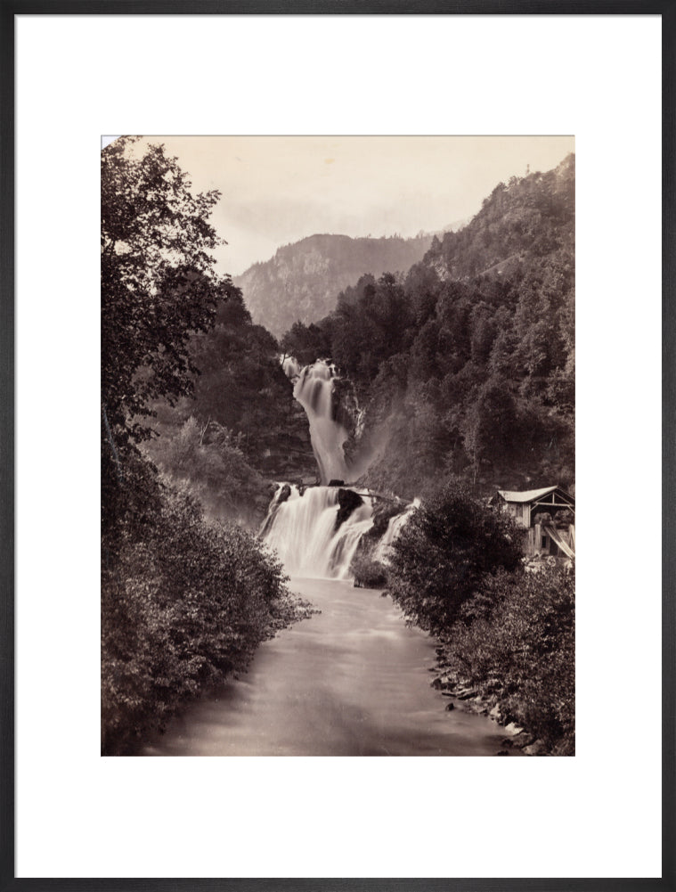Reichenbach Falls, Switzerland, c 1850-1900. art print extra large black Art Print - Science Museum Shop