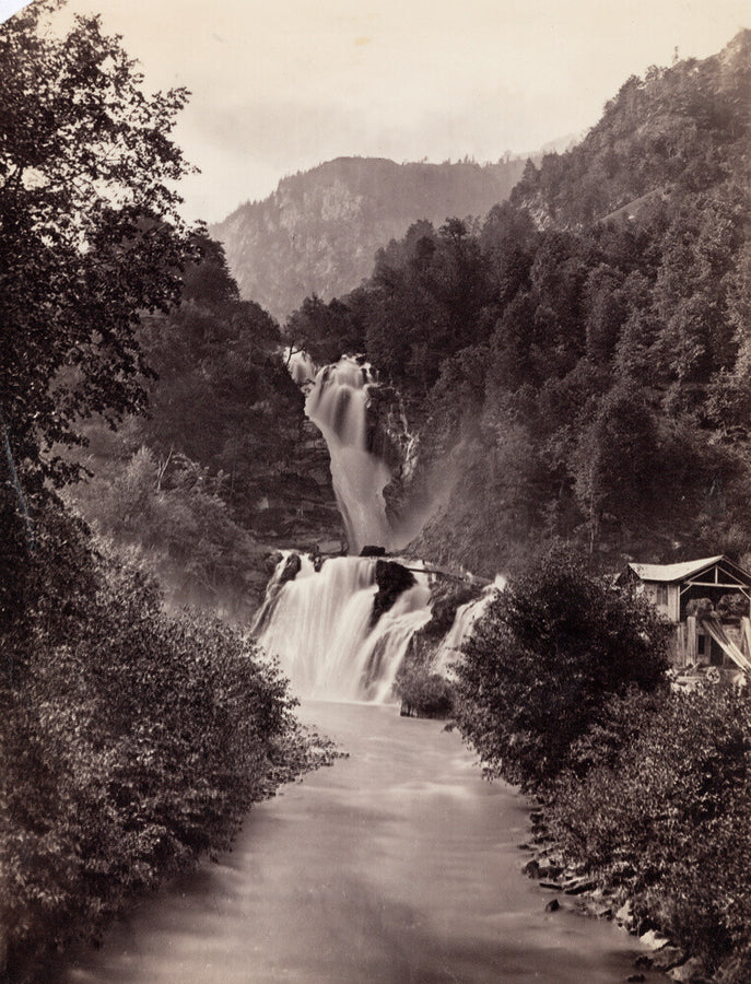 Reichenbach Falls, Switzerland, c 1850-1900. Art Print - Science Museum Shop